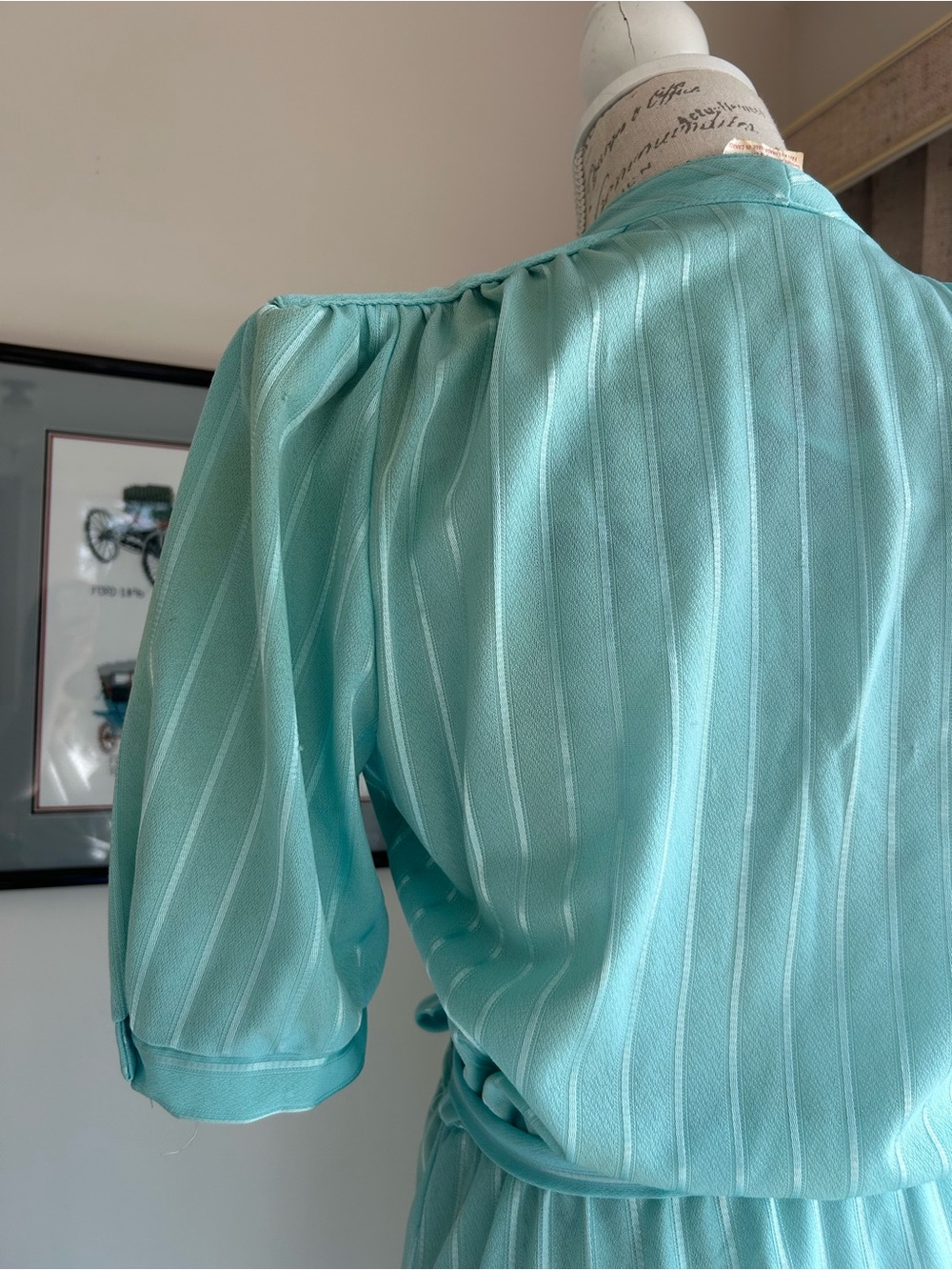 Vintage 1980’s Tie-Waist Shirt Dress - Picture 5 of 6